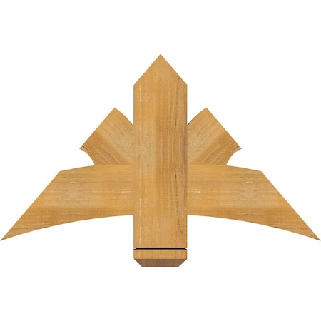 Ekena Millwork Davenport Rough Sawn Timber Gable Bracket, Western Red Cedar, 36"W x 21"H x 2"D x 6"F, 14/12 Pitch GBW036X21X0206DAV00RWR
